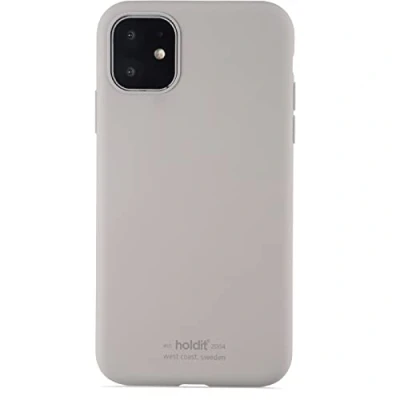 Abbildung von holdit Silikonhülle iPhone 11/Xr (6,1) 0,8mm Ultra dünn Handyhülle Silikon Trendy Slim Silicone case mit Voller Schutz (erhöhte Kante für Kameraschutz) Taupe