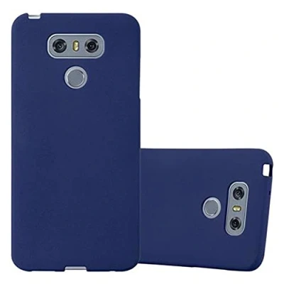 Abbildung von Cadorabo Hülle kompatibel mit LG G6 Schutzhülle TPU Silikon Case Frost Design Slim Kratzfest Weiche Gummi Rundumschutz für in Blau