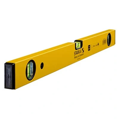 Abbildung von STABILA Wasserwaage Type 70 2, 60 cm, leichtes Alu Profil, 1 Horizontal Libelle, 2 Vertikal Libellen, Made in Germany