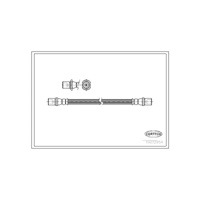 Abbildung von CORTECO 19032954 Bremsschläuche Hinterachse 234 TOYOTA: HIACE 4 Kasten