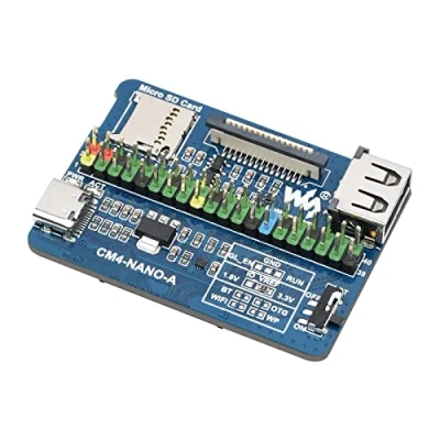 Abbildung von Waveshare Nano Base Board (A) für Raspberry Pi Compute Module 4, Gleiche Größe wie CM4, mit 1x 40PIN GPIO, USB 2.0 Typ A, MIPI CSI 2 Port, 5V/2,5A Type C Power Liefern