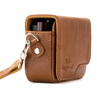 Abbildung von MegaGear MG1265 Leica C Typ 112 Leder Kameratasche mit Trageriemen Hellbraun