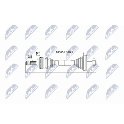 Abbildung von NTY NPW RE 025 Antriebswelle Vorderachse RENAULT: Scénic 1, MEGANE Scenic, 1