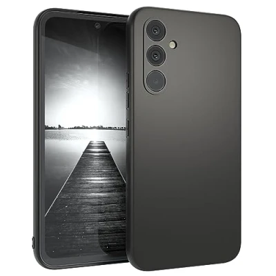 Abbildung von EAZY CASE Silikon Hülle kompatibel mit Samsung Galaxy A54 stoßfestes Abdeckung, Handyhülle, [Schlank, weich, flexibel], Matt Power, Unzerstörbare Sturzfestigkeit in Schwarz