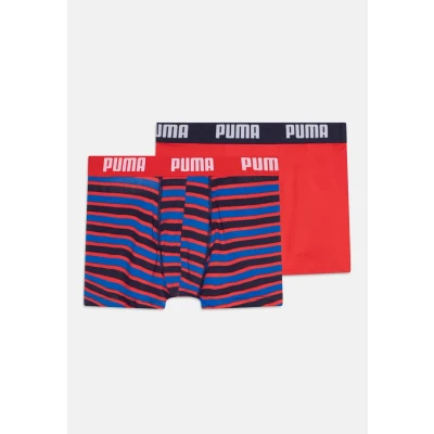 Abbildung von PUMA Boy&#039;s Everyday Striped Boxer, red/Blue, 158/164 (2er Pack)