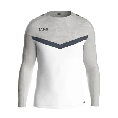 Abbildung von JAKO Iconic Langarmshirt, Herren, Größe: 46/48, Weiß/soft grey/anthra light