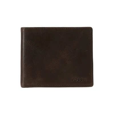Abbildung von Fossil Brieftasche für Herren Derrick, Leder Bifold braun 11,5 cm L x 2 B 9 H ML3681200