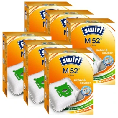 Abbildung von 6 x Swirl Staubsaugerbeutel M 52 MicroPor Staubbeutel Microvlies