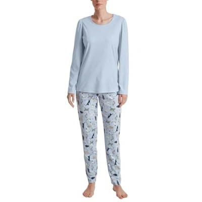 Abbildung von Calida CAT Dreams Pyjama, Damen, Größe: 40/42, Harmony blue