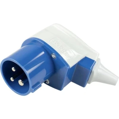Abbildung von as Schwabe Camping CEE Winkelstecker 230 V / 16 A 3 polig, Stecker polige (Winkel Stecker), für Caravan, Outdoorstecker geeignet Außenbereich, IP44, Made in Germany I 61481