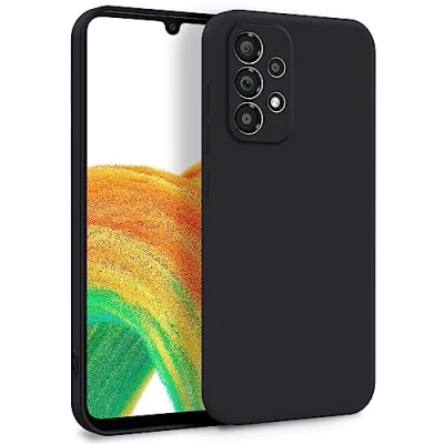 Abbildung von MyGadget Hülle für Samsung Galaxy A33 5G Zweilagige Handyhülle mit Kameraschutz Cover Innenfutter &amp; Silikon außen Schwarz