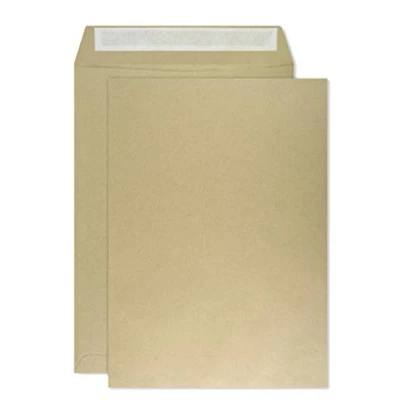 Abbildung von Netuno 250 Versandtaschen DIN B4 Braun x 353 mm 100g braune ohne Fenster gerade Klappe haftklebend Briefumschläge Großformat Umschläge Großbrief Briefkuverts groß
