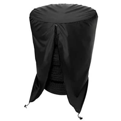 Abbildung von Ferocity Reifen Aufbewahrung Reifenbezug Reifenabdeckung 60 x 100 cm Wasserabweisender Autoreifen Beutel mit Reißverschluss und Kordelstopper für 4 Räder Schonbezug Farbe Schwarz [097]