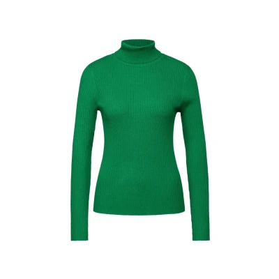 Abbildung von Street One Basic Rollkragen Strickpullover, Damen, Größe: 34, Grün