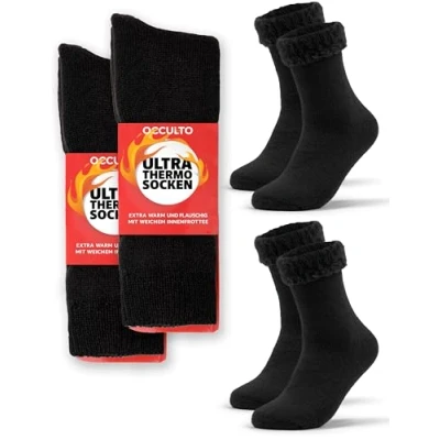 Abbildung von Occulto 2 PACK Thermosocken Socken, Damen, Größe: 35 38, Schwarz