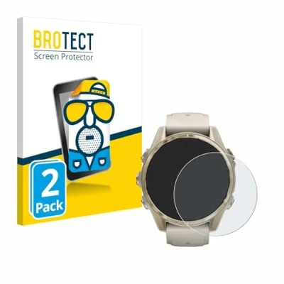 Abbildung von BROTECT Entspiegelungs Schutzfolie für Garmin Fenix 8 (43 mm) (2 Stück) Matte Displayschutz Folie, Anti Reflex, Fingerprint