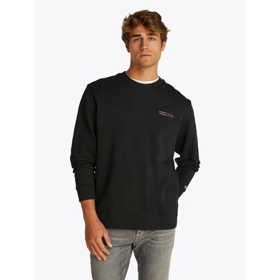 Abbildung von Tommy Jeans Sweatshirt &quot;TJM REG ENTRY GRAPHIC CREW EXT&quot;, leicht überschnittene Schultern, kleiner Print auf der Brust