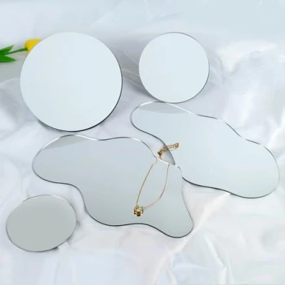 Abbildung von Acryl Spiegel Foto Requisiten Reflektor Produktfotografie Hintergrund für Schmuck Kosmetik (5 Stück)