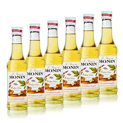 Abbildung von 6x Monin Praline Nuss Sirup, 250 ml Flasche