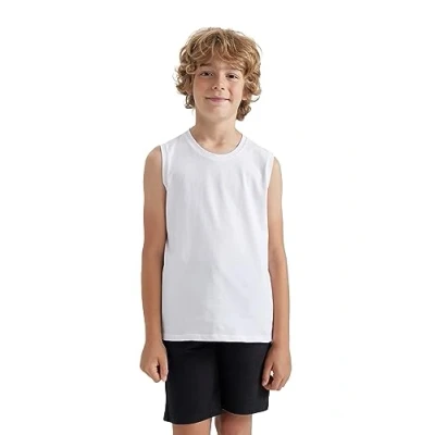 Abbildung von DeFacto Jungen B0669a8 T Shirt, Weiß, 9 10 Jahre EU