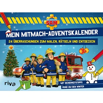 Abbildung von Feuerwehrmann Sam Mein Mitmach Adventskalender: 24 Überraschungen zum Malen, Rätseln und Entdecken. Mit Sicherheitstipps rund um den Winter. Ab 4 Jahren