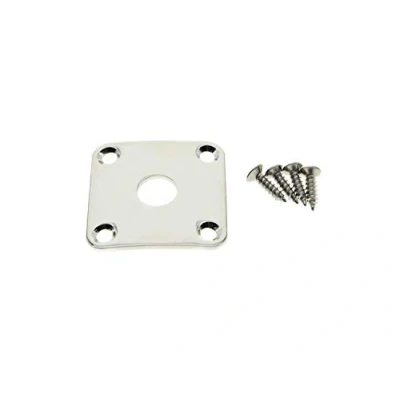 Abbildung von KAISH Northwest Guitars Klinkenplatte für Gibson Les Paul (gebogener Boden) Nickel Metall