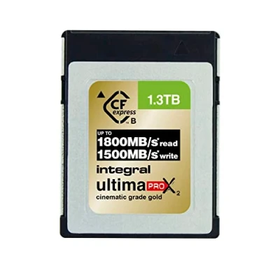 Abbildung von Integral 1.3TB 1300GB CFexpress Typ B SD Karte 2.0 12K &amp; 8K RAW 120 Für Advanced Cinematic DSLR Kameras, die eine hohe Schreibgeschwindigkeit &lt; 1500MB/s erfordern CF Express Type