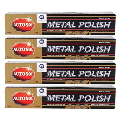 Abbildung von 4x 75ML AUTOSOL MetalPolish Alu Metall Chrom Politur Polierpaste EDEL Chromglanz