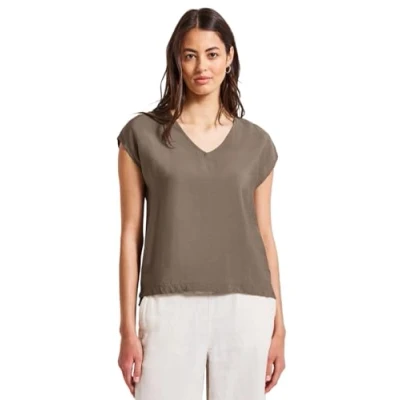 Abbildung von STREET ONE Damen A345606 V Neck Shirt, Mute Mocha, 36