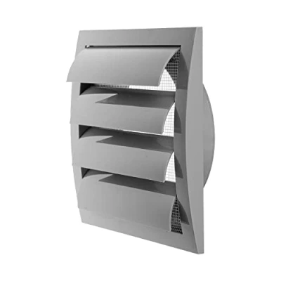 Abbildung von Repa Market Ø150mm 190x190 mm Grau Dunstabzugshaube mit eingebautem Schädlingsschutz, Weiß/Grau/Braun/Schwarz, Lüftungsschlitzabdeckung, HVAC Abluftkanalabdeckung, Auspuffkappe