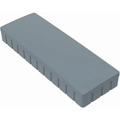 Abbildung von MAUL Magnete MAULsolid 54x19mm (10 Stück) Mini aus Kunststoff mit hoher Haftkraft Starke für Whiteboard und Magnettafel ideal Büro, Homeoffice Werkstatt Grau