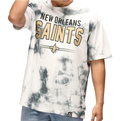 Abbildung von Recovered New Orleans Saints NFL Tie Dye Relaxed Oversized T Shirt Black White L