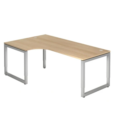 Abbildung von HAMMERBACHER höhenverstellbarer Schreibtisch VRS82/E/S eiche