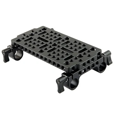 Abbildung von NICEYRIG Multifunktions Käse Teller Mount Grundplatte mit doppelter 15 mm Schiene Clamp für DSLR Kamera Schulter Rig