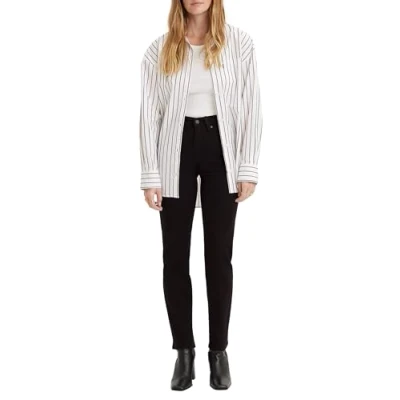 Abbildung von Levi&#039;s 724 HIGH RISE Straight Jeans Leg, Damen, Größe: 26x28, Black sheep