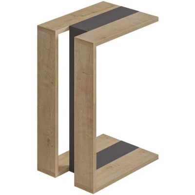 Abbildung von Decortie Beistelltisch Muju, Modern C Form Beistelltisch, 30 x 40 57 cm