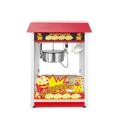 Abbildung von HENDI Popcorn Maschine, Popcornmaschine, Maker, mit Krümelschublade, 230V, 1500W, 560x420x(H)770mm, Aluminium, rot