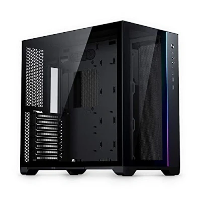 Abbildung von Magniumgear Neo Qube 2, Dual Chamber ATX Mid Tower,Digital RGB Lighting, Tempered Glass Panels, Black