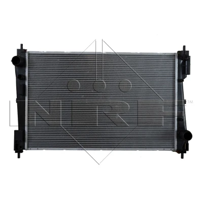 Abbildung von NRF EASY FIT 54752 Kühler, Motorkühlung Aluminium 620 395 27 mit Dichtring Kühlrippen gelötet OPEL: Corsa D Schrägheck, FIAT: Grande Punto Schrägheck