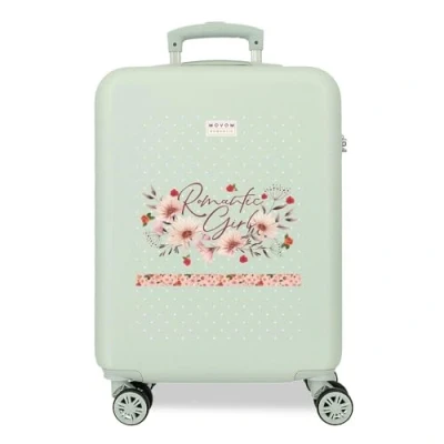 Abbildung von Movom Romantic Girl Grün Kabinenkoffer 38x55x20 cm Starres ABS Seitliches Zahlenschloss 34L 2 kg 4 Doppelrollen Handgepäck