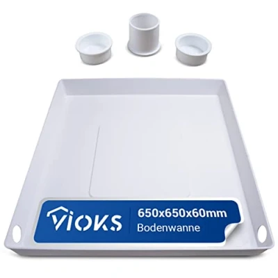 Abbildung von VIOKS Waschmaschinenuntergestell universal, Bodenwanne 65x65cm für Waschmaschine Geschirrspüler