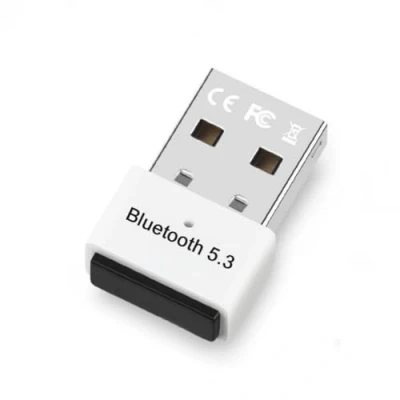 Abbildung von Bluetooth Adapter für PC 5.3 mit Windows 11/10/8.1/7,Plug &amp; Play USB Dongle Desktop Laptop PC, Laptop, Maus, Tastatur, Kopfhörer, Controller(Schwarz) (White)
