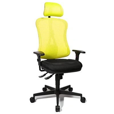 Abbildung von Topstar Bürostuhl Head Point SY inkl. Armlehnen und Kopfstütze schwarz/gelb