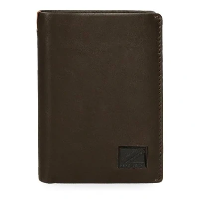 Abbildung von Pepe Jeans Marshal Vertikale Geldbörse mit Geldbeutel, braun, 8,5 x 11,5 1 cm, Leder, Talla única, Brieftasche Geldbörse, one size, Münzfach
