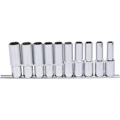 Abbildung von KS Tools 918.0660 1/2&quot; CHROMEplus 12kant Stecknuss Satz, lang, 10 tlg., 19mm