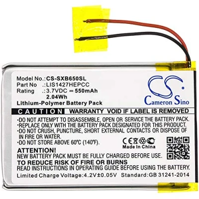Abbildung von CS SXB650SL Akkus 550mAh Kompatibel mit [Sony] MDR DS6500, RF985R, XB650BT, XB950B1, XB950BT, ZX330, NW A25, A26, A27, NWZ E463, E464, S764 Ersetzt 1 756 920 21, Ko