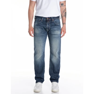Abbildung von Replay Deryck Pants Jeans Straight Leg, Herren, Größe: 29x32, Dark blue