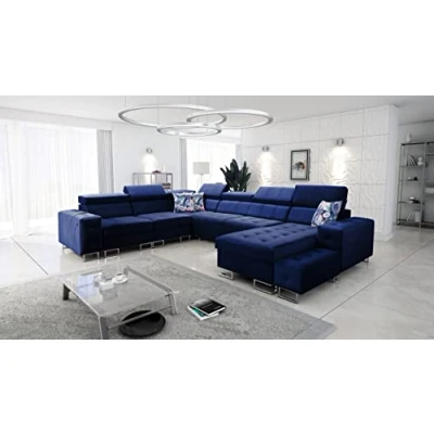 Abbildung von All4All Ecksofa Hugo VIII cm 362x288cm Schlaffunktion Bettkasten U Form Couch Eckcouch Schlafsofa Sofaeck Bett Wohnlandschaft Magic Velvet 2216 Seite Rechts 26