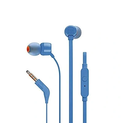 Abbildung von JBL T110 Pure Bass In Ear Kopfhörer, Blau