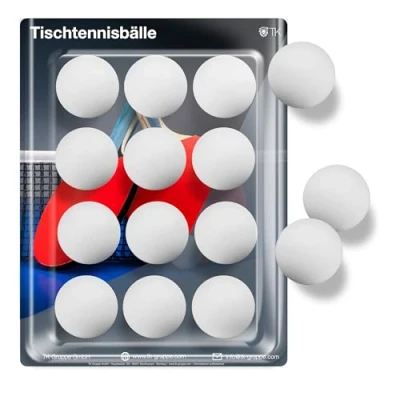 Abbildung von Sportyfits® Tischtennisball 48x Tischtennisbälle Bälle weiß Set 40 mm PingPong für Training (48 Stück)